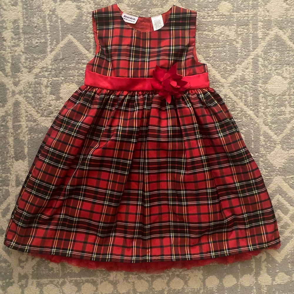 Plaid girls Christmas Holiday dress size 8